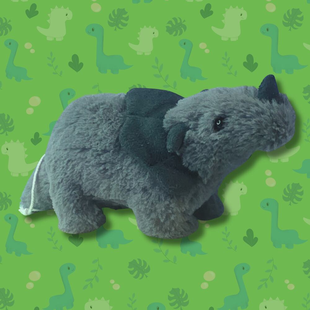 Jellycat Fossilly Triceratops Plush – Grey Dinosaur Soft Toy